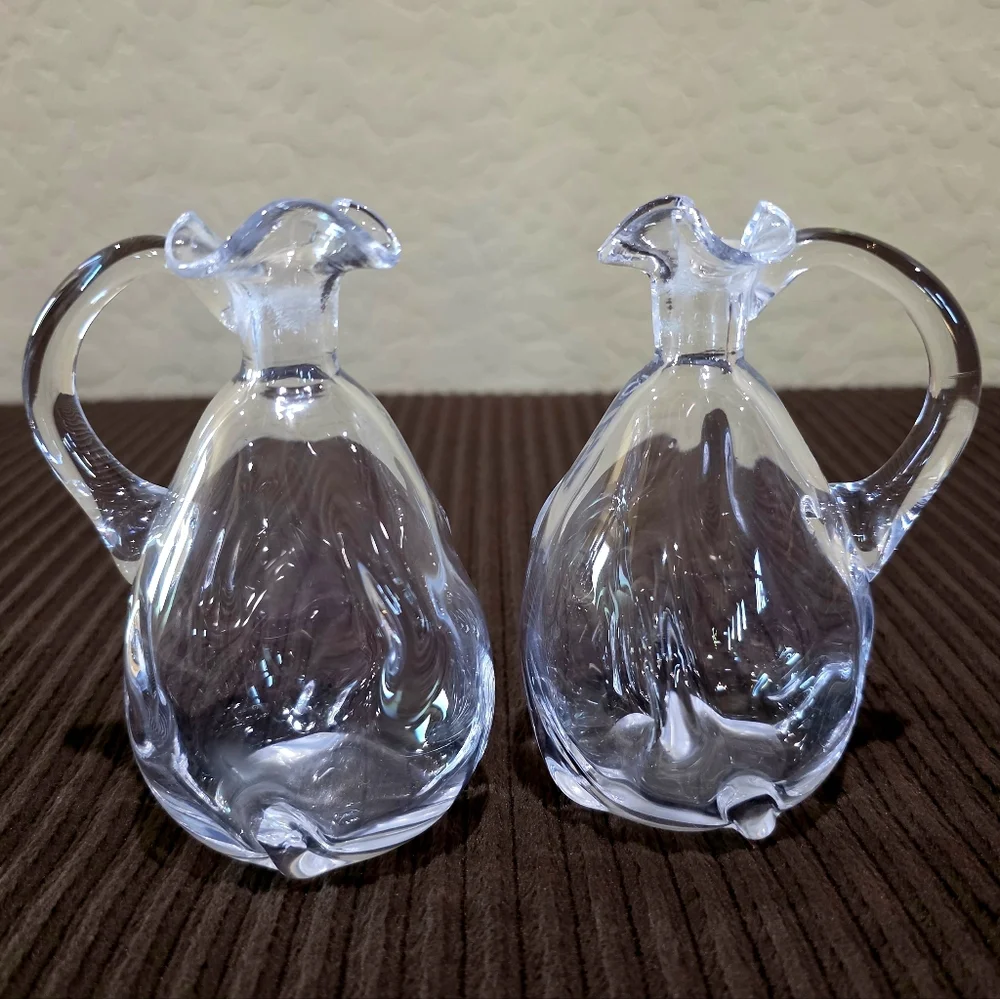 Vintage Crystal Cruet Set vintage mid